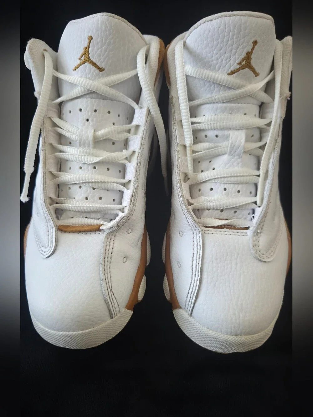 Jordan Kids White and Gold Basketball Sneakers